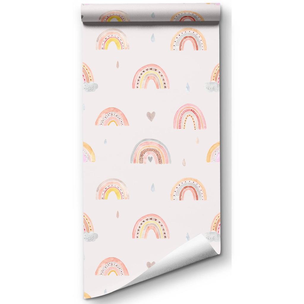 Современные радужные самоклеящиеся обои, акварельные самоклеящиеся обои, съемная контактная бумага для декора шкафов и ящиков