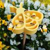 Bee Watering Station Insect Water Feeder Cup Butterfly Feeder with Wooden Stake Bee or Ladybug Shape Drinking Station for Garden Pollinators