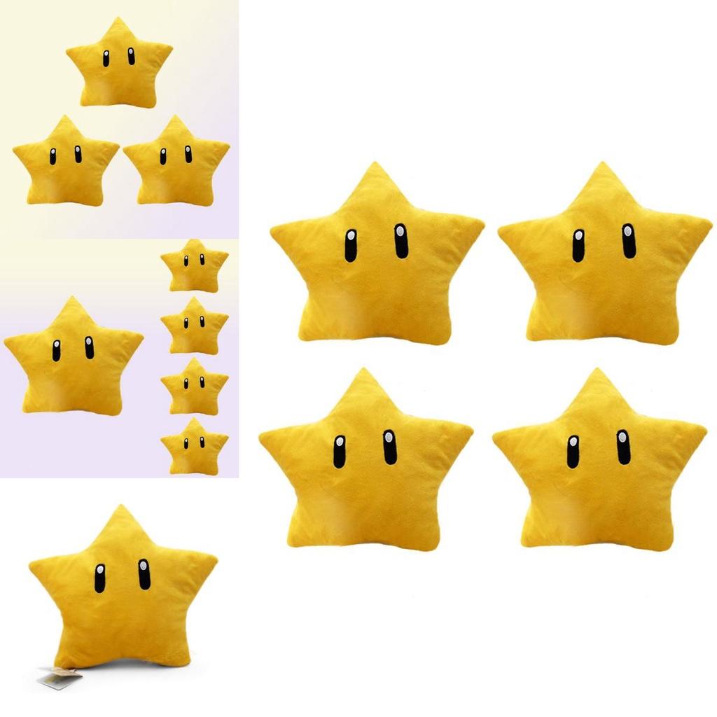 Плюшевая игрушка Супер Марио Желтая Звезда 30 см Короткошерстная Фигурка