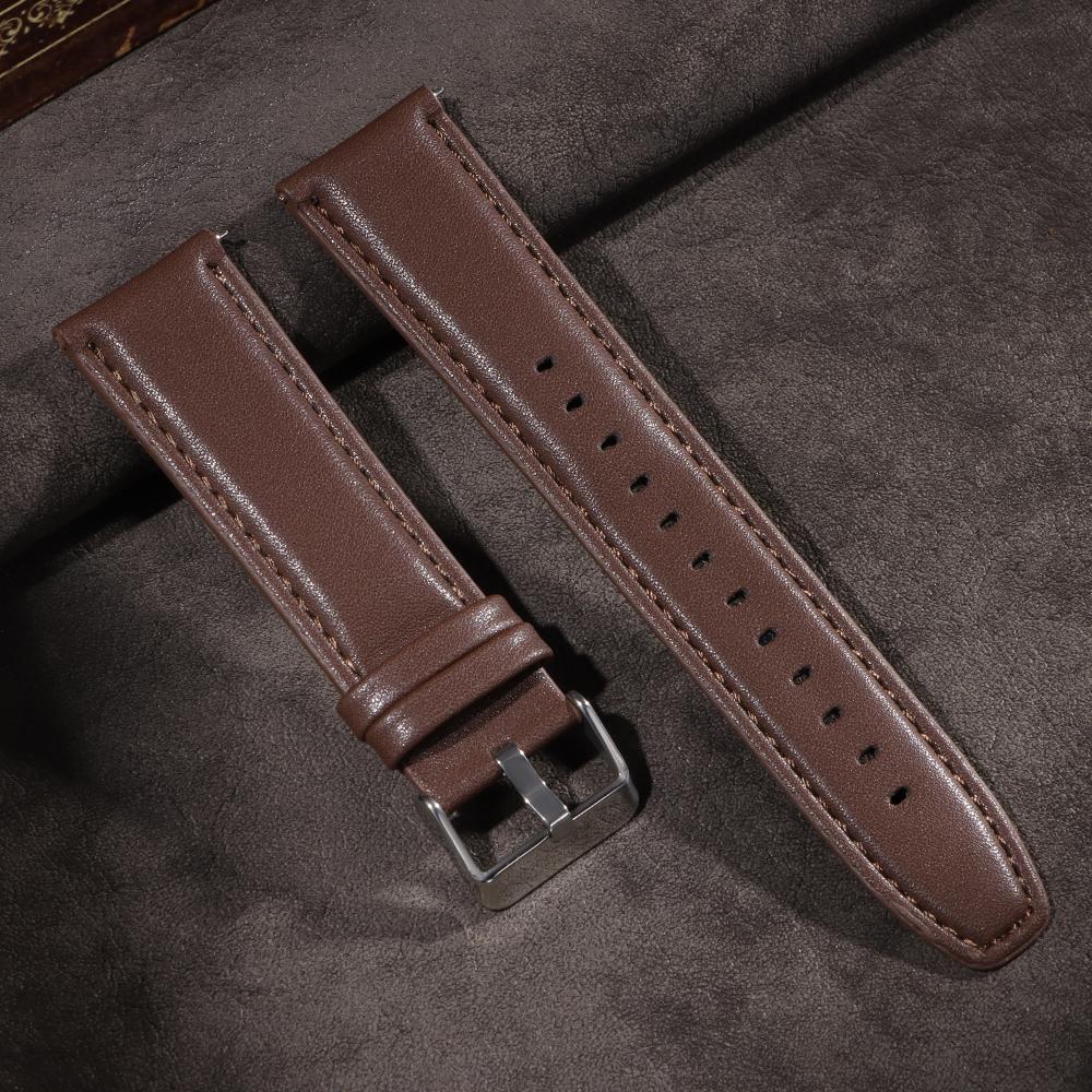 Кожаный ремешок для часов 22 мм для Omega для Seiko Ремешок Спорт Винтаж Коричневый Черный Ремешок для часов Мужской Женский Спортивный Браслет для Смарт-часов