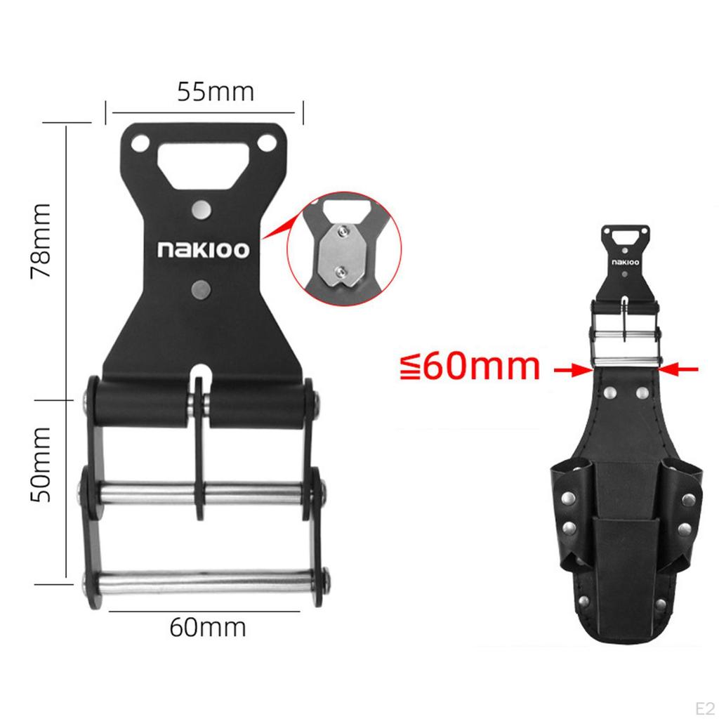 Quick Release Tool Belt Clip Buckle for Waistbag Accessory, Electricians, Universal Fit