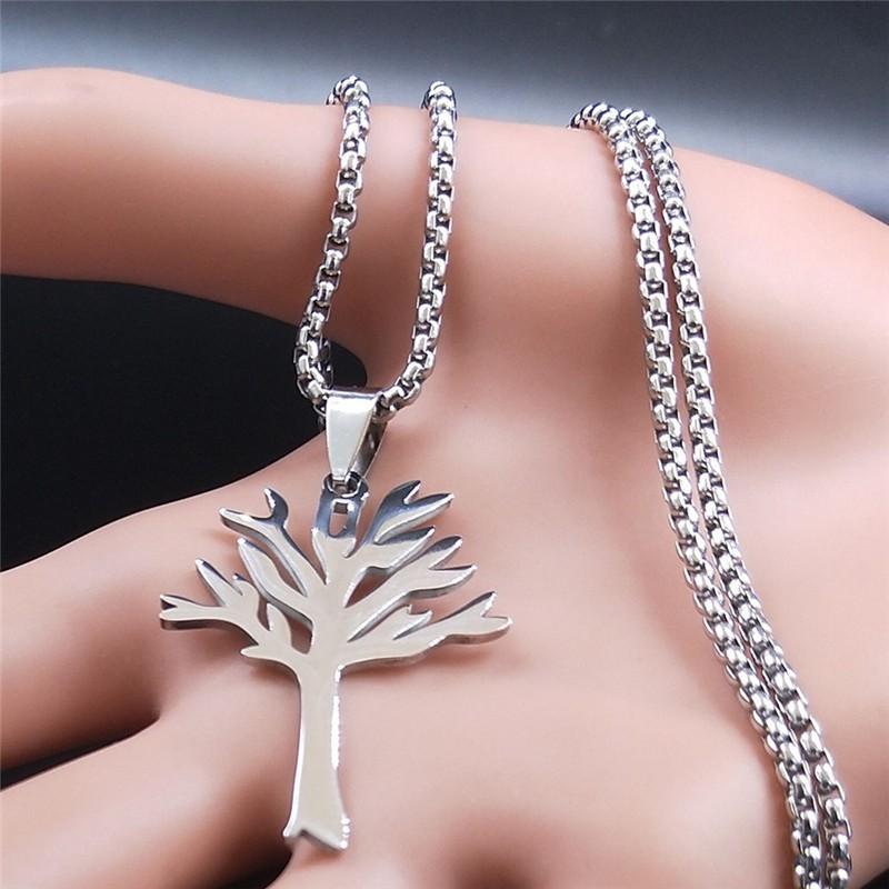 Hollow Tree of Life Necklace, Tree-shaped Pendant, Versatile and Stackable with Jewelry