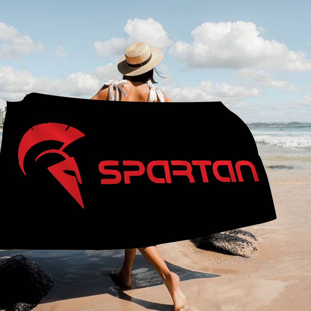 Printing S-Spartan G-Gladiator Logo Beach Towel Colorful Bath Towels for Girl Microfiber Quick Dry Custom Sand Free Beach
