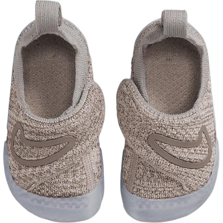 Nike Swoosh 1 Нескользящие Устойчивые к истиранию Низкие Детские Кроссовки Серо-Коричневые для Младенцев и Малышей FB3244-004