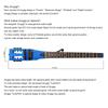 Anygig Portable Travel Electric Guitar, 82cm, 1.6kg, Blue, 25.5" Full-Scale, Right-Handed, with Gig Bag