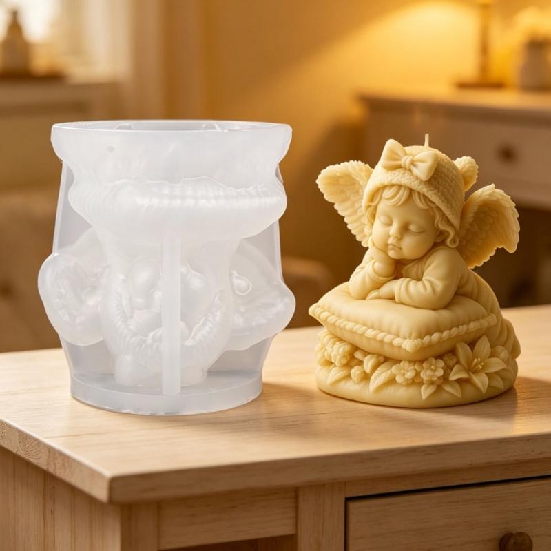 Baby Girl Shape Candle Mould for Decorative Craft Projects, Resin Casting Mould for Handmade Display Work and Project Use