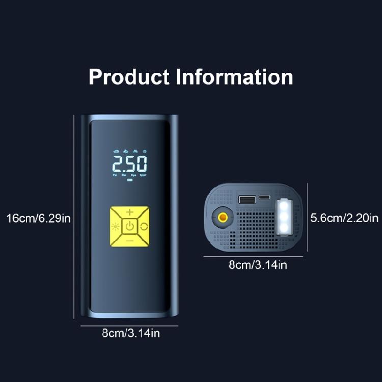 Многофункциональное эффективное пусковое устройство Высокоэффективный шинный насос Воздушный компрессор с предустановленным давлением для автомобиля