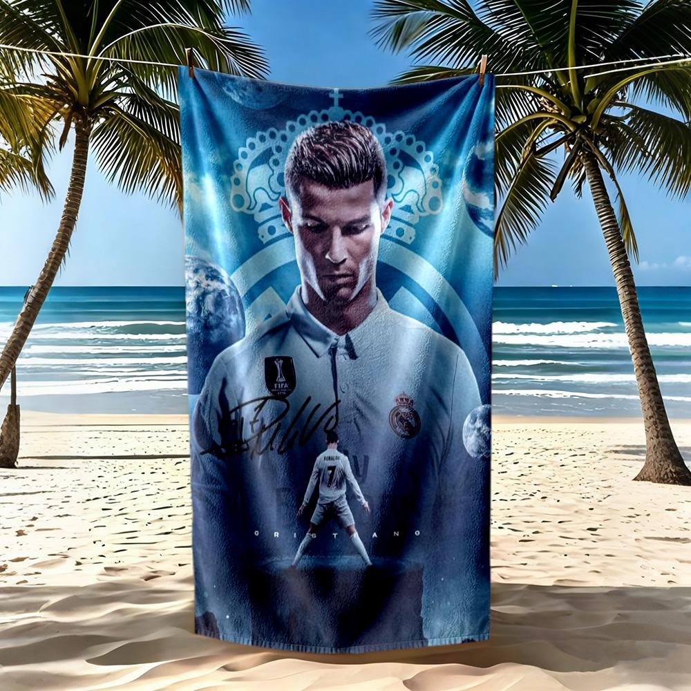 Cristiano Ronaldo Beach Towel Super Soft Absorbent Comfortable Lightweight Perfect For Traveling Yoga Camping And Swimming