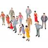 Set of 100 1:150 Scale Painted Figures, 8-11mm, for Model Trains, Dioramas, Architectural Models, and Trains.