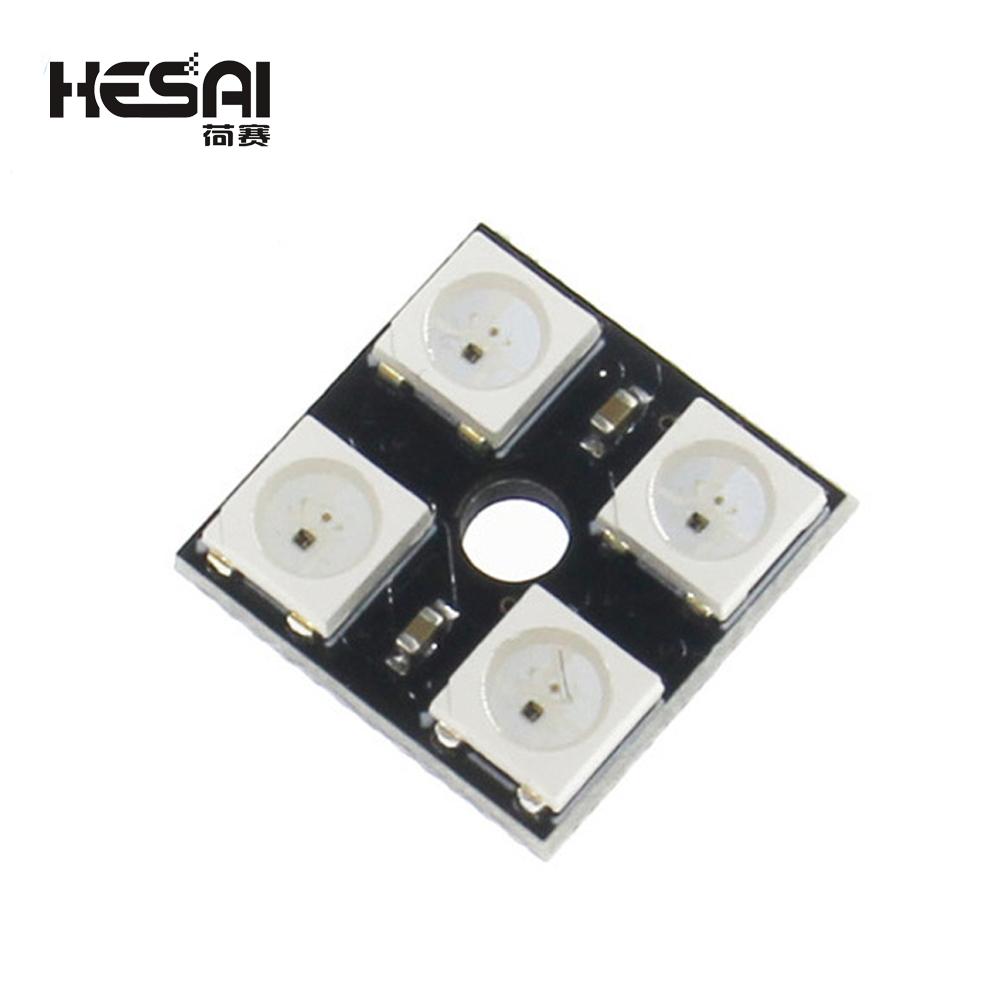 4-канальный модуль панели светодиодной лампы RGB WS2812 WS2812B WS 2811 5050, 5 В, 4-битный, радужный светодиод, точный