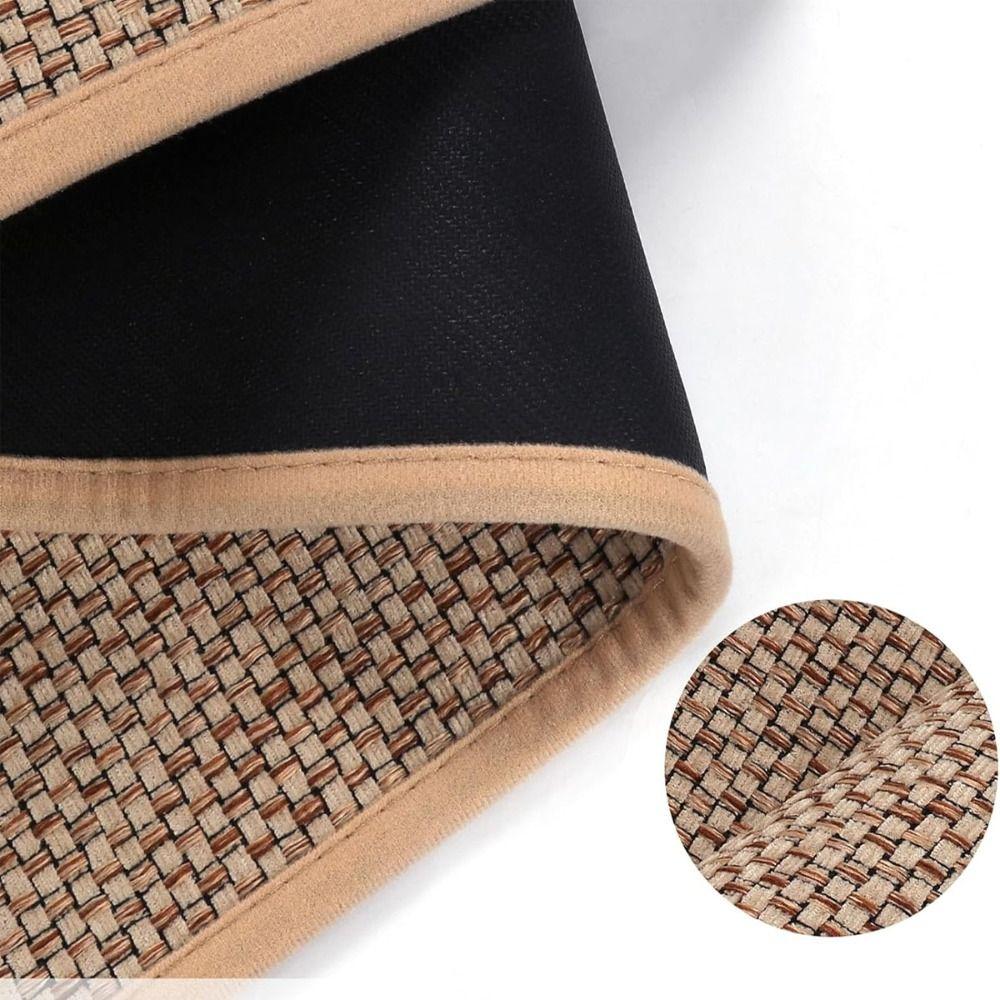 Japanese Style Super Absorbent Kitchen Floor Mat Soft Long Linen Weave Bath Mat Washable Thickened Kitchen Rug Living Room