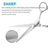 SANGELAR 6 Inch Hair Scissors With Sawtooth Sharp Professional Hairdressing Scissors Cutting Thinning Shear Barber Grooming Kit
