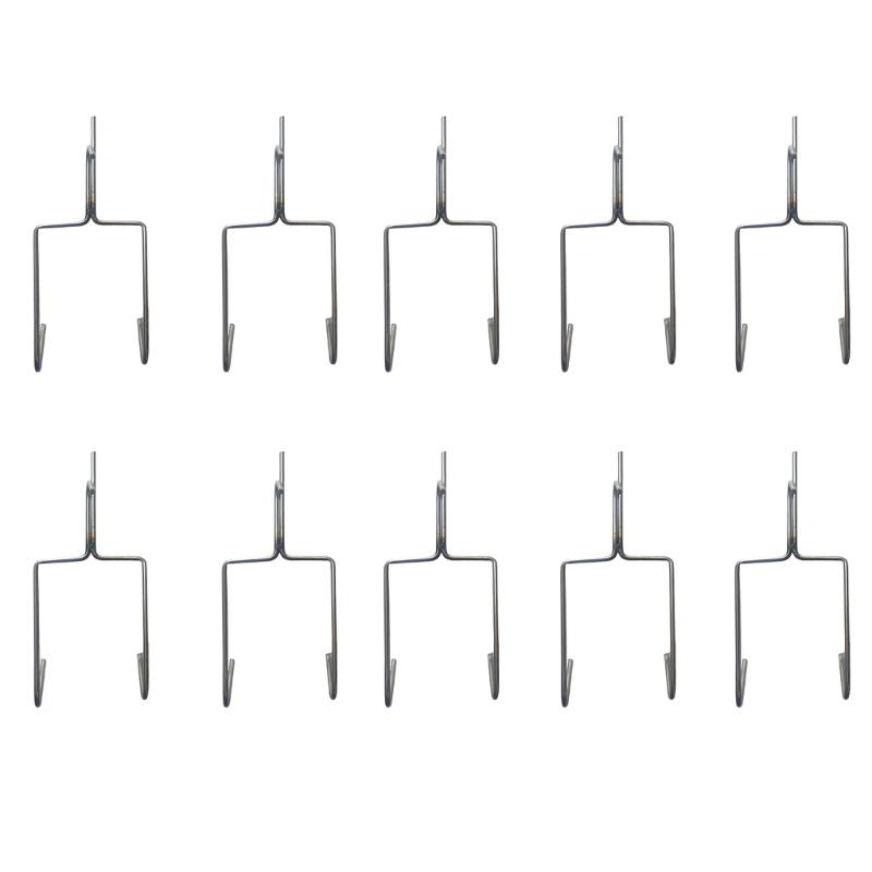 Pack of 10 Stainless Steel Meat Hooks for Grilling Outdoor Cooking Drying BBQ Hanging Sausage Chicken Beef