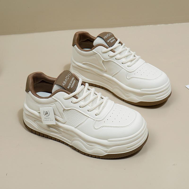 Женские белые туфли, новые осенние студенческие универсальные повседневные туфли Instagram, модные кроссовки на платформе