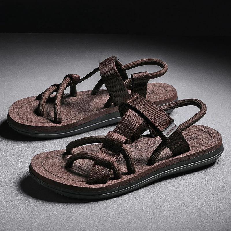 Модные повседневные сандалии на плоской подошве для мужчин, оригинальная роскошная обувь 2024 года, летние, большой размер, удобный, номер 41 V, дешевая ликвидация H
