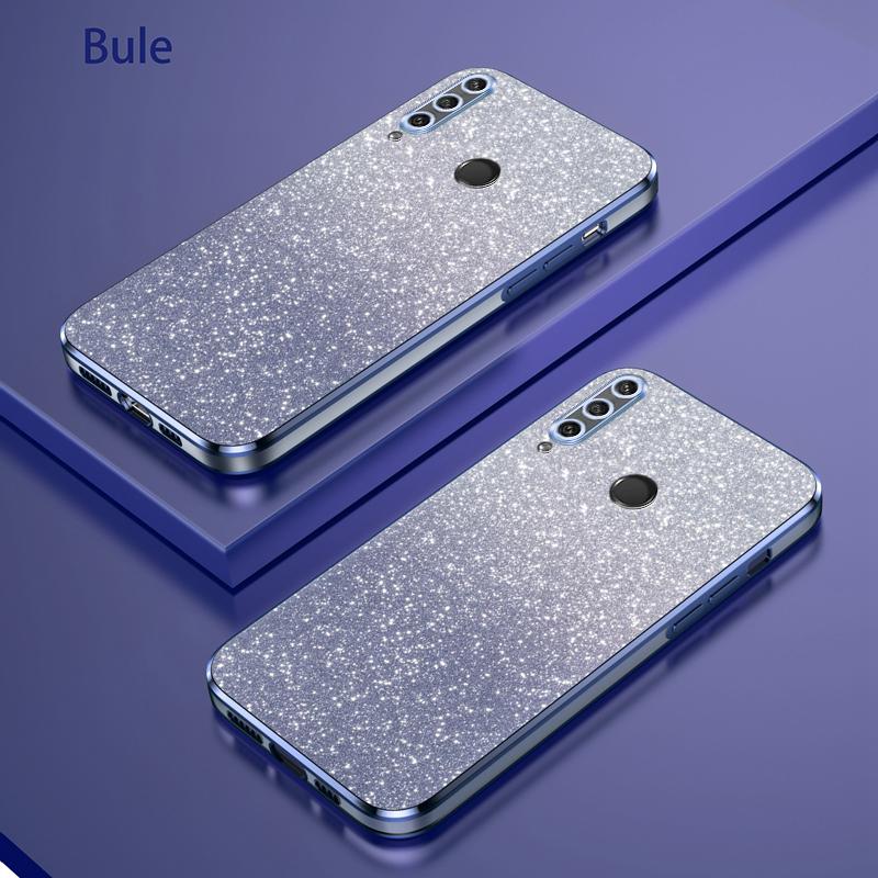 For Huawei Y6P Luxury Electroplated Glitter Case For Huawei Y6P Soft TPU Bumper Transparent Phone Back Cover