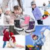 Mishansha Winter Snow Boots with Fleece Waterproof and Perfect for and Playing In the for Boys and Girls Kids' Lining, Non-Slip, School, Outdoors,