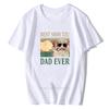 Vintage Best Shih Tzu Dad Ever Dog TShirt Men Cotton Tshirt Funny Tees Streetwear Harajuku