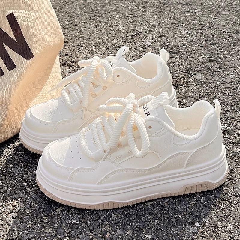 Осень Новая Корейская Версия Модный Тренд Универсальная Повседневная Удобная Спортивная Дышащая Толстоподошвенная Нишевая Женская Обувь