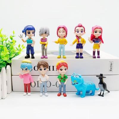 Распродажа Kpop Охотники на демонов Аниме Фигурка Игрушки Милые ПВХ Подвижные суставы Фигурка Действия Модели Куклы Детский День Рождения Украшение Подарки