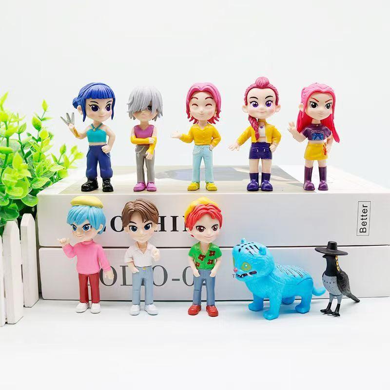 5pcs/Set Kpop Demon Hunters Figure Toy PVC Model Cartoon Gaming Peripherals Desk Decoration Collection Doll for Children Gift