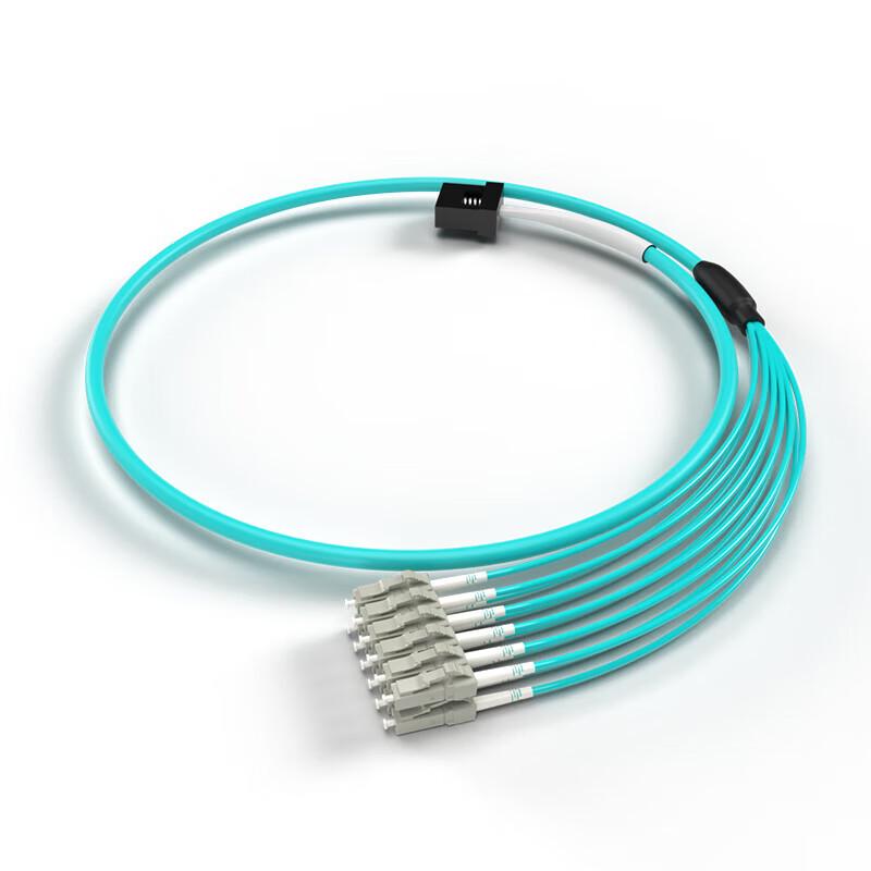 HAILE Telecom-Grade OM3 12-Core MT-LC Multimode Fiber Optic Patch Cord - 10 Gigabit