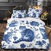 3D Cartoon Animal Bedding Set Cute Cat Down Duvet Cover Pillowcase 2/3pcs Girl Kids Women and Boys Cover