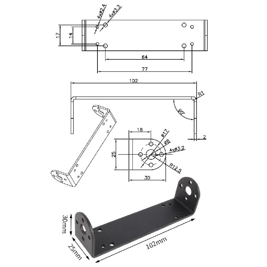 25GM 310 Gear Motor Encoder DC 7.4V Smart Car Chassis Kit 2wd Reversible Reduction Gear Motor Reducer Balancing Trolley Encoder