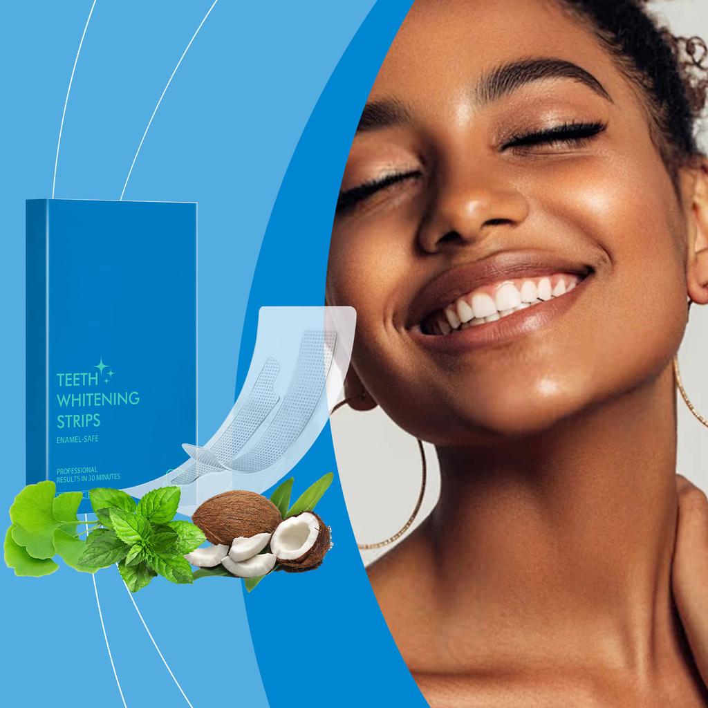 Полоски для отбеливания чувствительных зубов, 7 полосок, отбеливающие безопасные полоски для отбеливания, глубокое удаление пятен, отбеливание зубов, без вреда для зубной эмали