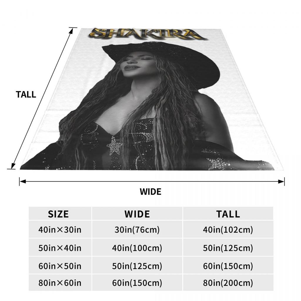 Shakira Tour 2025 Blanket Soft Warm Flannel Throw Blanket Plush for Bed Living room Picnic Travel Home Couch