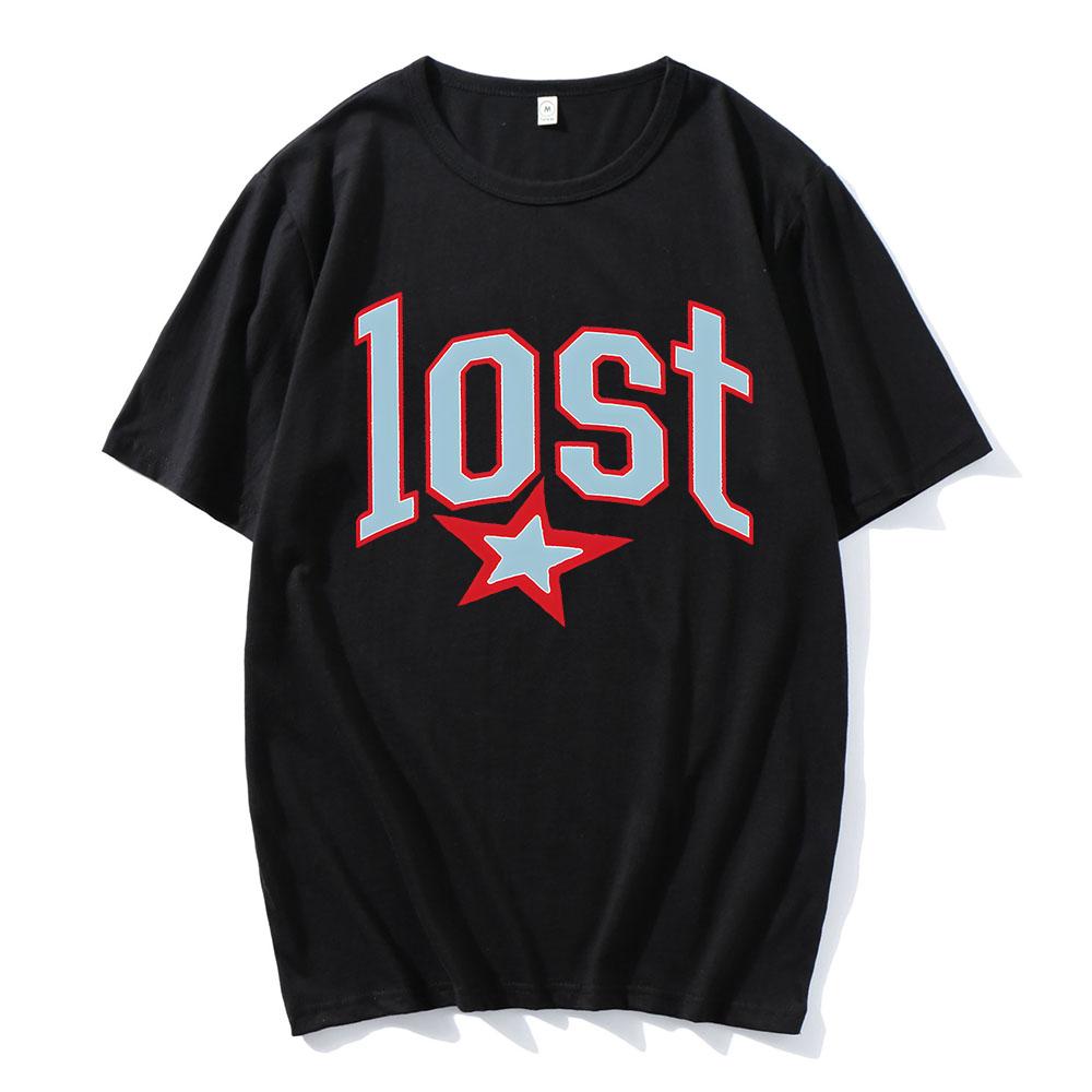 Mgk Футболка Lost Americana Футболка с графикой Machine Gun Kelly Футболка с коротким рукавом Хлопковая мужская футболка Унисекс Уличная одежда Хип-хоп Летние мужские футболки Футболка с круглым вырезом