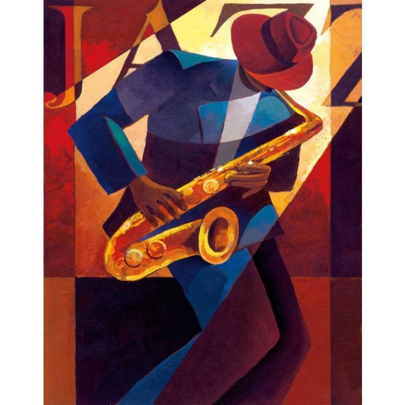 Vintage Jazz Musician Saxophone Violin Poster and Prints Canvas Painting Wall Art Pictures Modern Cafe Bar Home Decor Gift