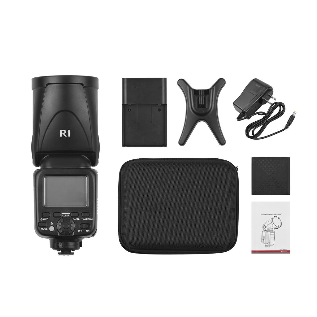 Universal Wireless TTL Flash Speedlite On-camera 2.4G Master/ Slave Speedlight Round Head 76Ws