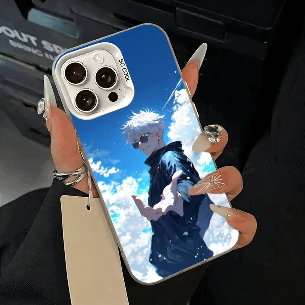 Любимые Аниме Персонажи-С-Сатору Г-Годжо Чехол для Телефона Для IPhone 17 Air 16 15 14 13 12 11 Pro Max Белый Серебристый Жесткий Чехол