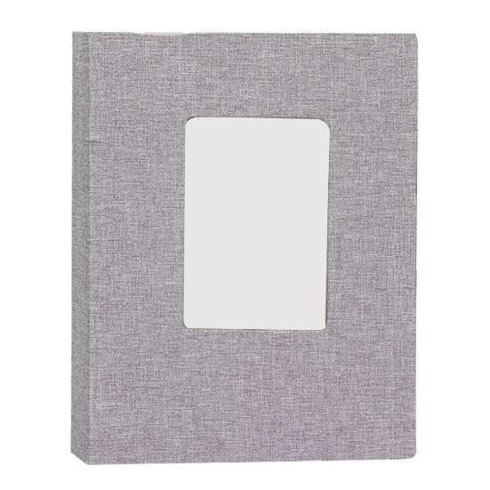 Yousheng Fabric Photo Album with 208 Pockets Slip-in Picture Albums Linen Cover Memory Book with Front Window for Family Anniversary Vacation Wedding