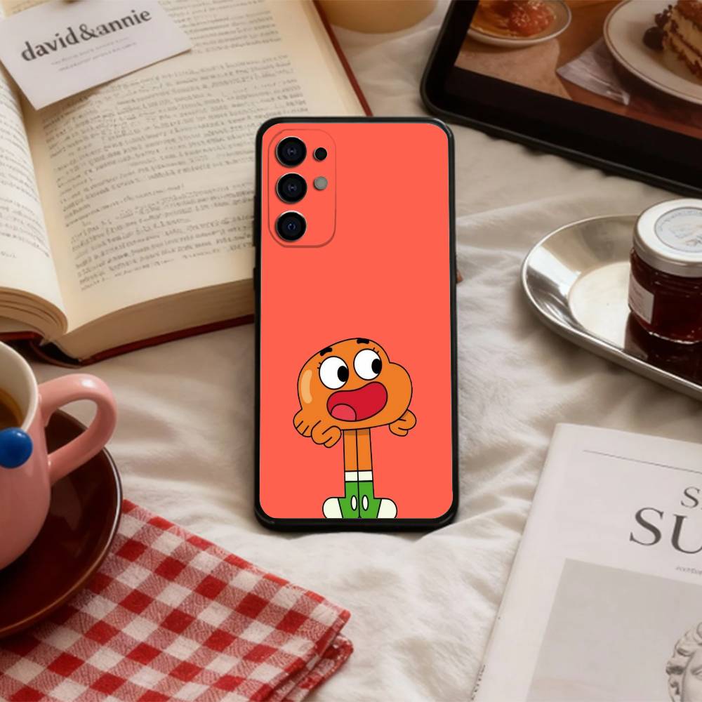 Удивительный Мир Гамбола Чехол для Телефона Для Samsung S 25,24,23,22,30,21,10,9,Ultra,Plus,Lite,FE,4,5 G Мягкий Черный Чехол