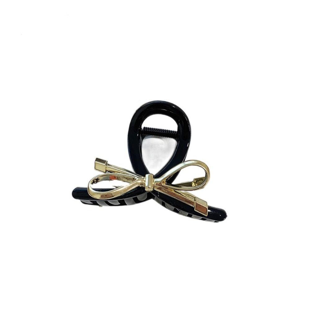 Acrylic Bow Hair Claw Korean Style Bow Crab Clip Cool Metal Bow Claw Clip Ladies