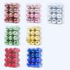 24pcs Crafts 3cm Christmas Ball Set Creative Waterproof Christmas Tree Pendant Delicate Painted Hanging Ornament Room