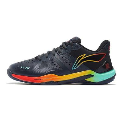 Кроссовки Li Ning Cloud Thunder Fabric из искусственной кожи, амортизирующие, дышащие, износостойкие, нескользящие, с низким верхом, для бадминтона, унисекс, черные, AYAS028-5