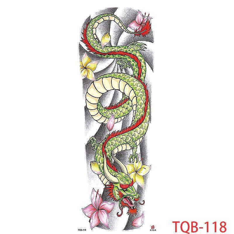 1 PC 480*170MM Large Temporary Tattoos Sleeve for Men Women Full Arm Selleve Tattoos Temporary Realistic Fake Wolf Tiger Lion Tattoo