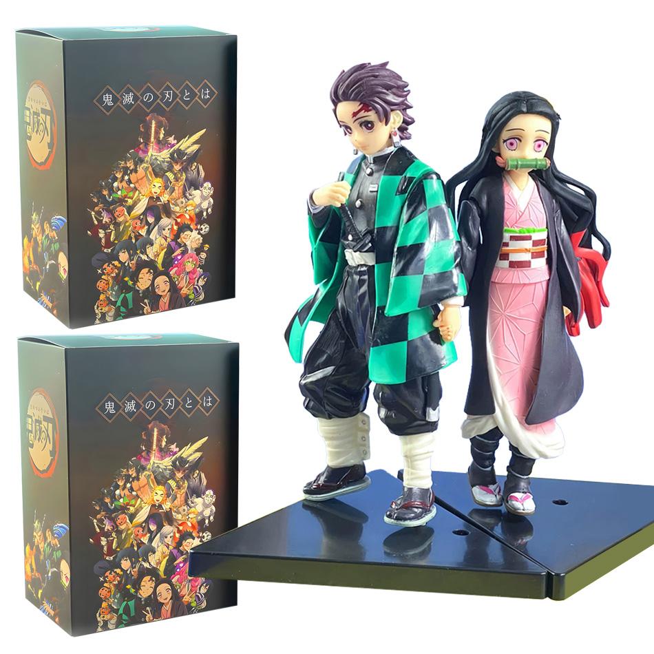 Аниме Demon Slayer Kimetsu no Yaiba фигурка Камадо Танджиро фигурка Agatsuma Zenitsu Nezuko Warrior ПВХ модель игрушки