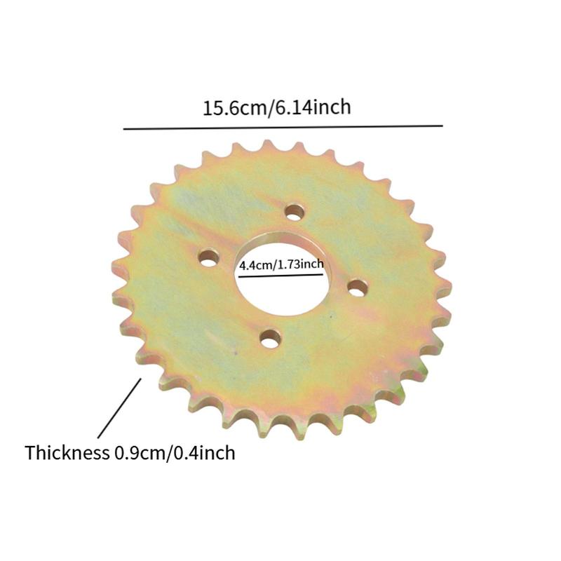 Mini Bike Go Kart Rear Sprocket 30 Teeth Metal Chain Gear for Dirt Bike Quad Vehicle Modification