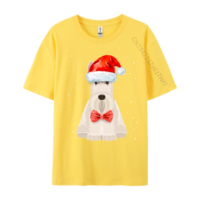 Scottish Terrier Christmas Idea For Women Xmas Scottie Dog T Shirt Cotton Clothes Humor Winter T-Shirt
