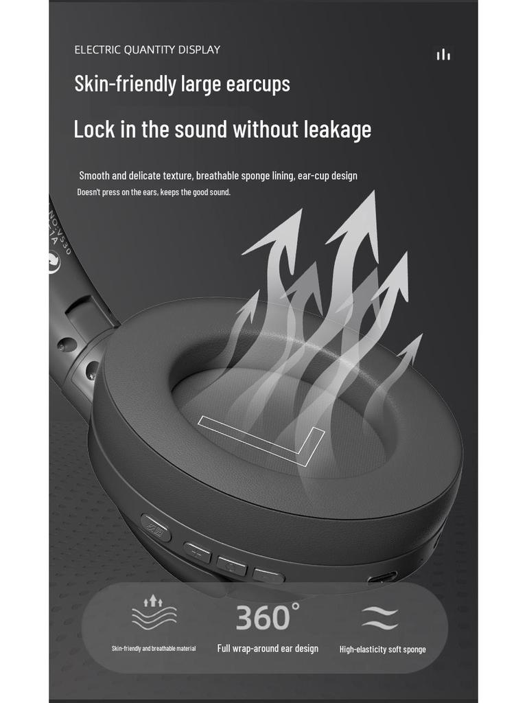 V530 HD Регулируемая Bluetooth Накладная гарнитура с разъемом для карты и проводным подключением