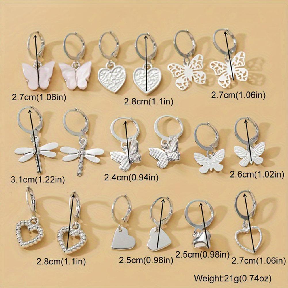 9 пар Модные металлические круглые серьги-капли со звездами, набор, позолоченные украшения для женщин, унисекс серьги U2B2