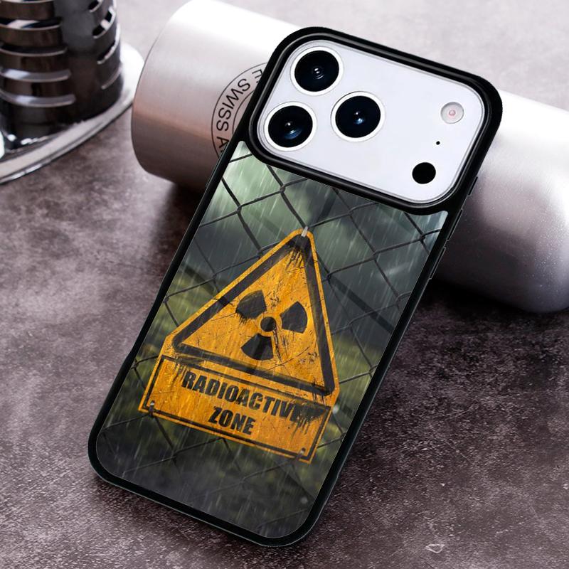 Предупреждающий знак радиации Чехол для телефона для iPhone 17 16 15 Pro Max Air 14 13 12 11 Plus Ударопрочный Capa Чехол