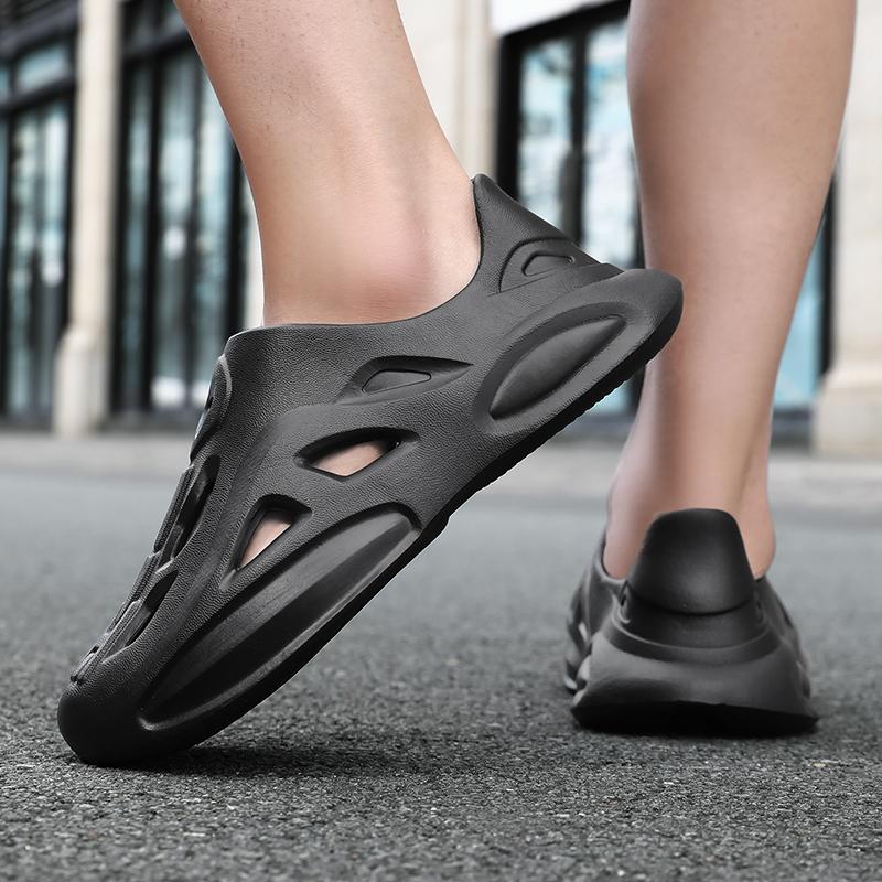 Летние мужские сандалии, легкие тапочки из ЭВА, модная садовая обувь для пар, повседневная пляжная обувь, кроссовки для прогулок