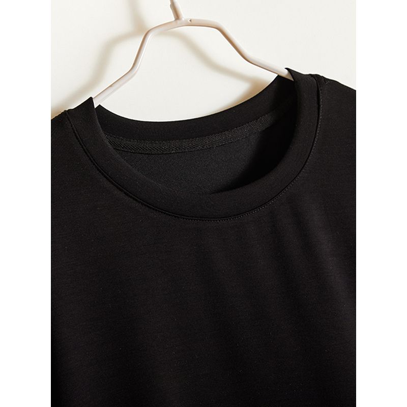 Japanese Style Export Orders! Taipan Pure Color Round Neck New Carved Hollow Flower Craft Short Sleeve Cotton T-shirt for Women Summer