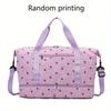 Дорожная сумка-дафл большой вместимости с клубничным узором - Сумка для спортзала, выходных, отпуска - Независимое отделение для обуви и несколько карманов