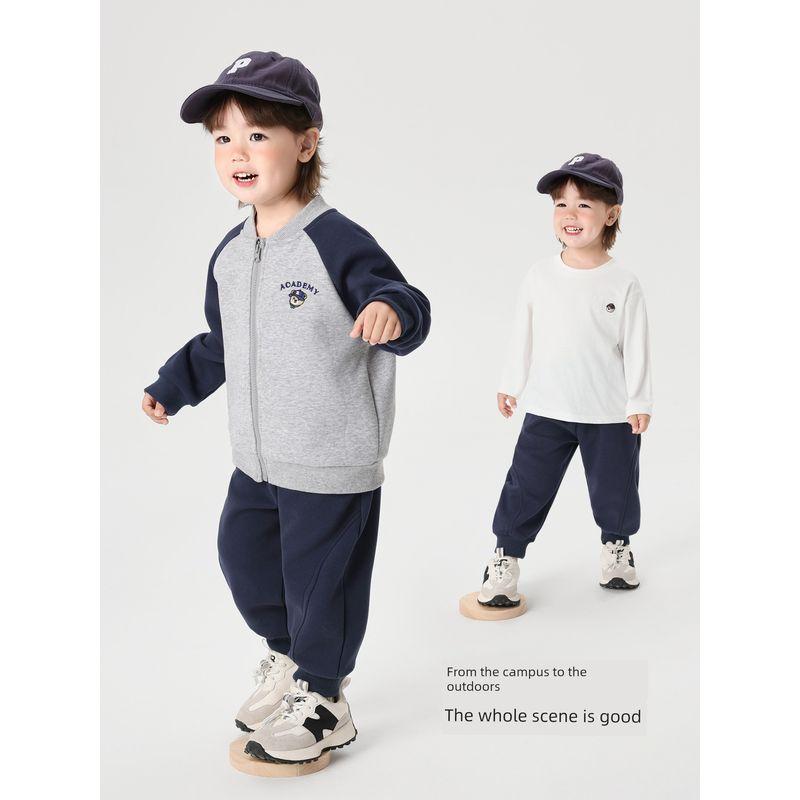 Right European Style Boys' Classic Academy-Style Long Pants Casual Sweatpants 2026 New Spring and Autumn Children's Toddler Fashion Clothing